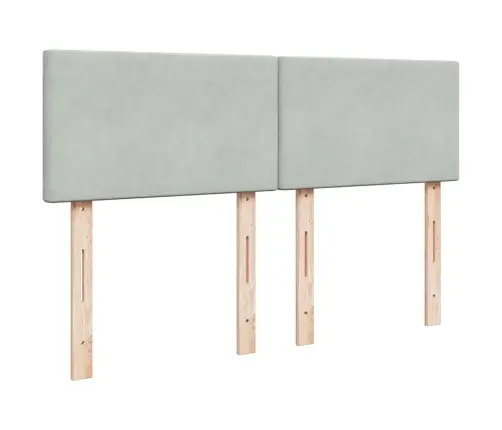 Osmanų Lovos Rėmas Su Čiužiniu, Pilkas, 140X190cm Aksomas