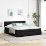 Osmaņu Gultas Rāmis Ar Matrača Melns 180X200Cm Samts Vidaxl