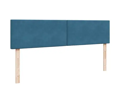 Ottomani Voodiraam Madratsitega, Tumesinine, 200X200 cm Samet