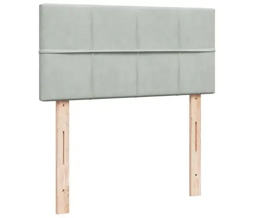 Osmaņu Gultas Rāmis Ar Matrača Gaiši Pelēks 90X190Cm Samts Vidaxl