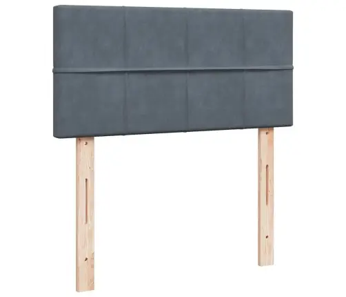 Ottomani Voodiraam Madratsiga, Tumehall, 90X190cm Samet