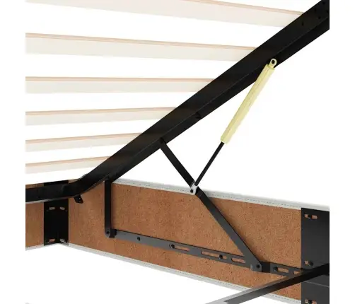 Ottomani Voodiraam Madratsiga, Helehall, 120X200cm Samet