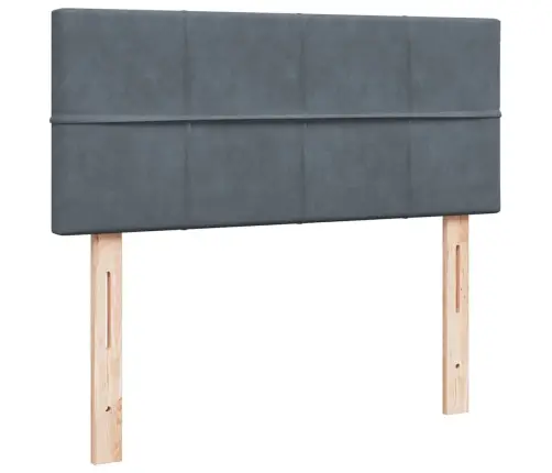 Osmanų Lovos Rėmas Su Čiužiniu, Pilkas, 120X200cm Aksomas