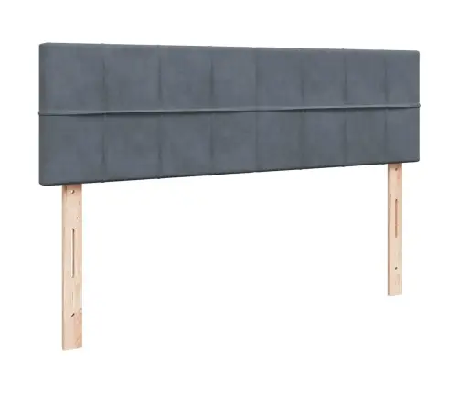 Osmanų Lovos Rėmas Su Čiužiniu, Pilkas, 140X190cm Aksomas