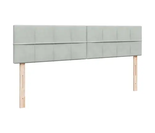 Osmaņu Gulta Ar Matraci & Leds, Gaiši Pelēks, 180X200Cm, Samts Vidaxl