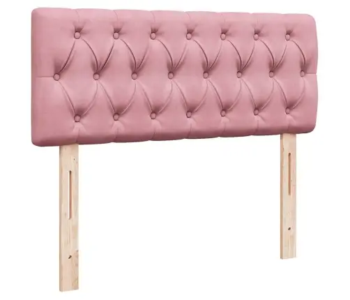 Osmaņu Gulta Ar Matraci&Leds, Rozā, 120X190 Cm, Samts Vidaxl