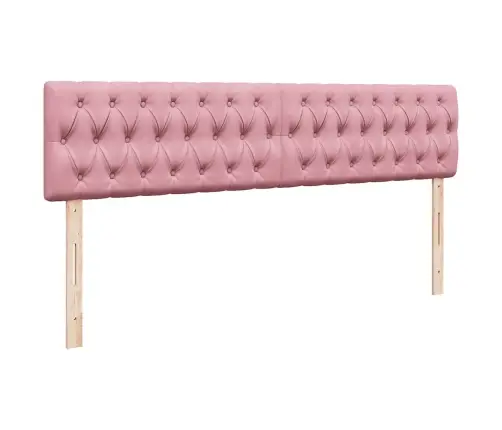 Ottomani Voodiraam Madratsitega, Roosa, 200X200 cm Samet