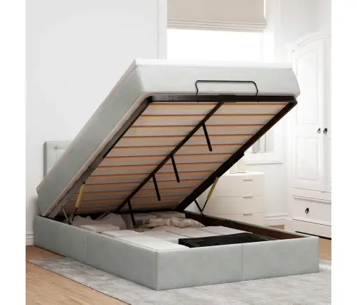 Osmaņu Gultas Rāmis Ar Matrača Gaiši Pelēks 120X200Cm Samts Vidaxl Osmaņu Gultas Rāmis Ar Matrača Gaiši Pelēks 120X200Cm Samts Vidaxl