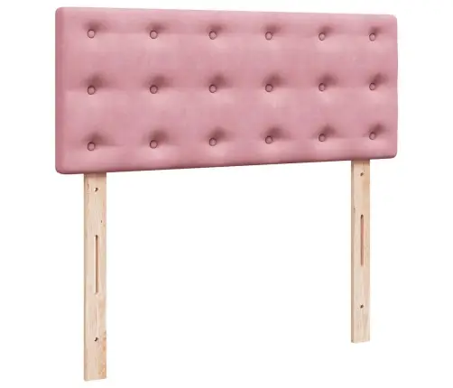 Osmaņu Gultas Rāmis Ar Matrača Rozā 120X200Cm Samts Vidaxl