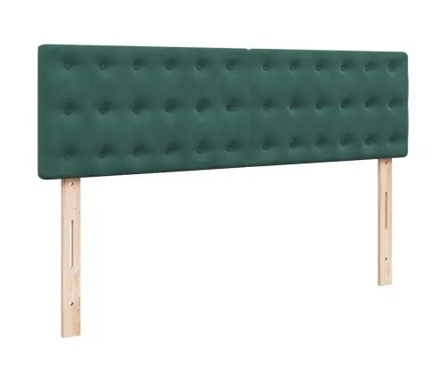 Osmanų Lova Su Čiužiniu Ir Led Tamsiai Žalia 160X200Cm Velvet