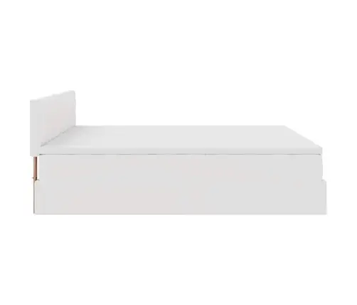 Osmaņu Gultas Rāmis Ar Matračiem Balts 160X200 Cm Mākslīgā Āda Vidaxl