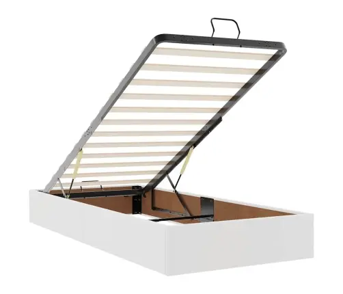 Osmaņu Gultas Rāmis Ar Matračiem Balta 200X200 Cm Mākslīgā Āda Vidaxl