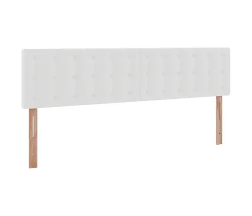 Osmaņu Gultas Rāmis Ar Matračiem Balta 200X200 Cm Mākslīgā Āda Vidaxl