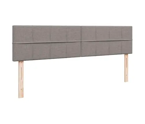 Osmaņu Gultas Rāmis Ar Matračiem Pelēkbrūns 200X200Cm Audums Vidaxl