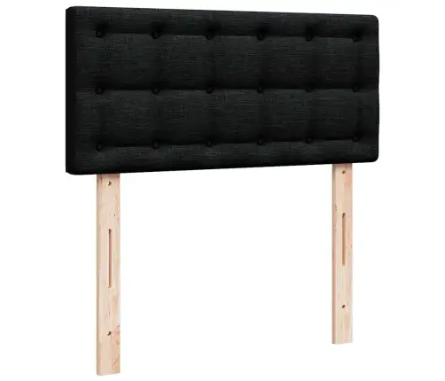 Osmaņu Gultas Rāmis Ar Matračiem Melns 180X200Cm Audums Vidaxl