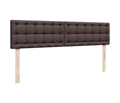 Osmaņu Gultas Rāmis Ar Matračiem Tumši Brūns 180X200Cm Audums Vidaxl