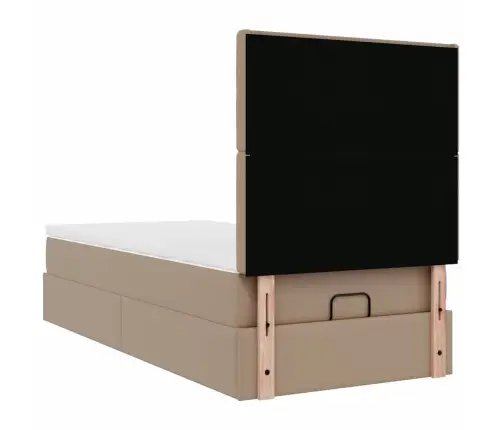 Osmaņu Gulta Ar Matrača, Kapučīno, 100X200Cm, Mākslīgā Āda Vidaxl