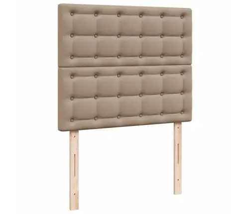 Osmaņu Gultas Rāmis Ar Matrača Kapučīno 120X190Cm Mākslīgā Āda Vidaxl