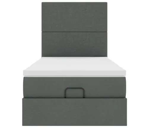 Ottomani Voodiraam Madratsiga, Tumehall, 80X200cm Kangas