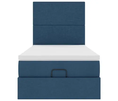 Ottomani Voodiraam Madratsiga, Sinise, 90X190cm Kangas