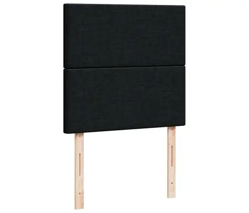 Osmaņu Gultas Rāmis Ar Matrača Melns 100X200 Cm Audums Vidaxl