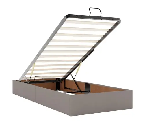 Osmaņu Gultas Rāmis Ar Matrača Pelēkbrūna 100X200 Cm Audums Vidaxl