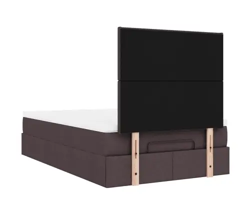 Osmaņu Gultas Rāmis Ar Matrača Tumši Pelēks 120X190Cm Audums Vidaxl