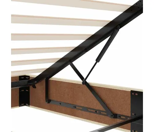 Osmanų Lovos Rėmas Su Čiužiniu, Kreminis, 120X190 cm Audinys