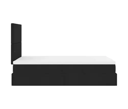 Osmanų Lova Su Čiužiniu, Juodas, 120X200cm Audinys