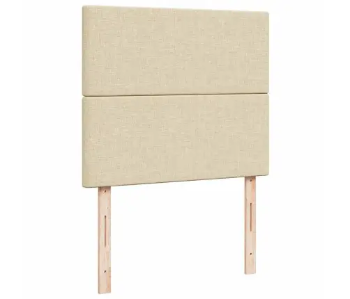 Osmaņu Gultas Rāmis Ar Matrača Krēmkrāsas 120X200Cm Audums Vidaxl