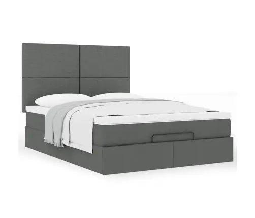 Ottomani Voodi Madratsita, Tumehall, 140X190cm Kangas