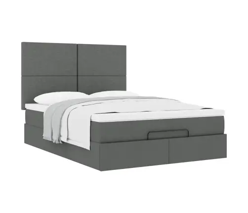 Ottomani Voodi Madratsita, Tumehall, 140X190cm Kangas