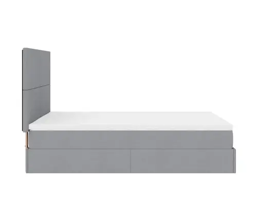 Osmaņu Gultas Rāmis Ar Matrača Gaiši Pelēks 140X200Cm Audums Vidaxl