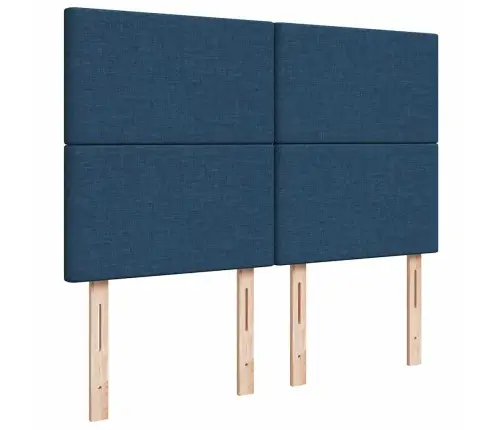 Osmanų Lovos Rėmas Su Čiužiniu, Mėlynas, 140X200cm Audinys