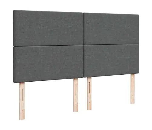 Osmaņu Gultas Rāmis Ar Matrača Tumši Pelēks 160X200 Cm Audums Vidaxl