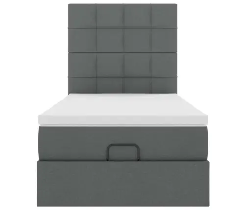 Ottomani Voodiraam Madratsiga, Tumehall, 80X200cm Kangas