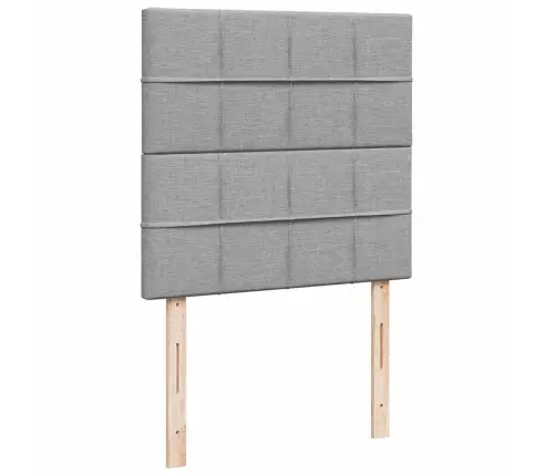 Osmaņu Gulta Ar Matraci Gaiši Pelēks 90X200 Cm Audums Vidaxl