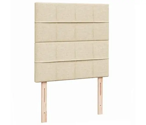 Ottomani Voodi Madratsiga, Kreemjas, 100X200 cm Kangas