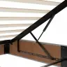 Osmaņu Gultas Rāmis Ar Matrača Gaiši Pelēks 120X190 Cm Audums Vidaxl