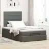 Osmaņu Gultas Rāmis Ar Matrača Tumši Pelēks 120X190 Cm Audums Vidaxl