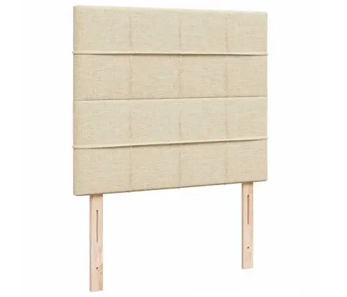 Osmaņu Gultas Rāmis Ar Matrača Krēmkrāsas 120X190Cm Audums Vidaxl
