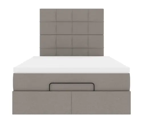 Osmanų Lovos Rėmas Su Čiužiniu, Taupe, 120X200cm Audinys