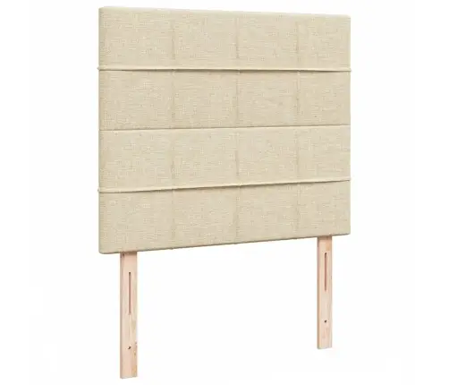 Osmaņu Gultas Rāmis Ar Matrača Krēmkrāsas 120X200 Cm Audums Vidaxl