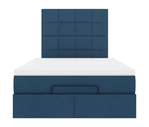 Ottomani Voodi Madratsiga, Sinise, 120X200cm Kangas