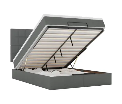 Ottomani Voodi Madratsita, Tumehall, 140X190cm Kangas