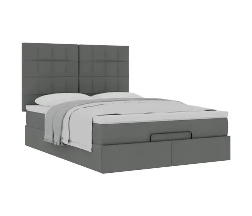 Ottomani Voodi Madratsita, Tumehall, 140X190cm Kangas