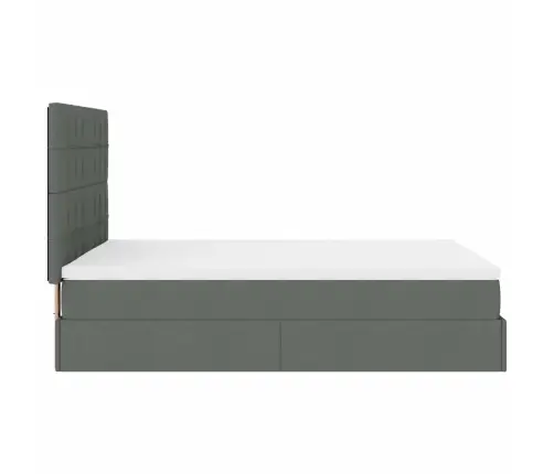 Ottomani Voodi Madratsita, Tumehall, 140X190cm Kangas