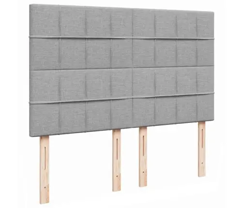 Ottomani Voodi Madratsiga, Helehall, 140X200 cm Kangas