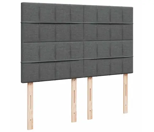 Osmaņu Gultas Rāmis Ar Matrača Tumši Pelēks 140X200 Cm Audums Vidaxl