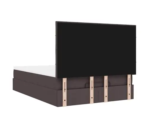 Osmanų Lovos Rėmas Su Čiužiniu, Rudas, 140X200cm Audinys